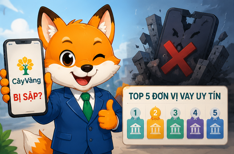 App vay tiền Cây Vàng (CayVang) bị sập? Cập nhật tình hình và top 5 đơn vị vay thay thế uy tín 2026
