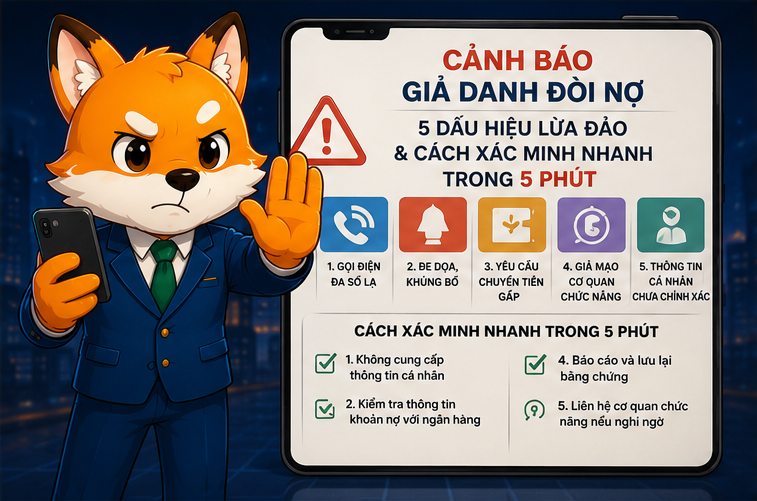 Cảnh báo giả danh đòi nợ: 5 dấu hiệu lừa đảo và cách xác minh nhanh trong 5 phút