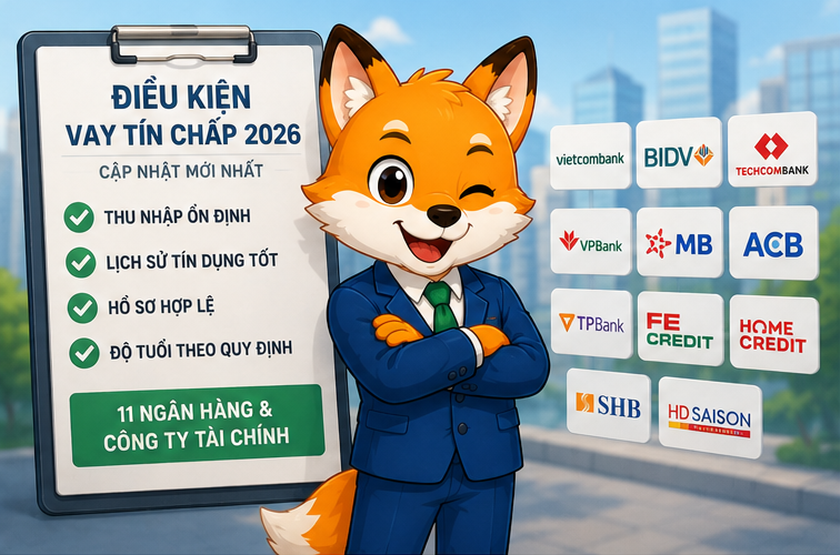 Điều kiện vay tín chấp 2026: Cập nhật mới nhất từ 11 Ngân hàng & Công ty tài chính