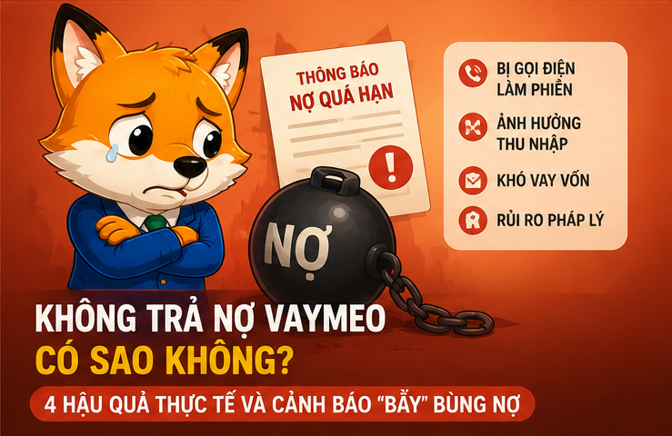 Không trả nợ Vaymeo có sao không? 4 hậu quả thực tế và cảnh báo 'bẫy' bùng nợ