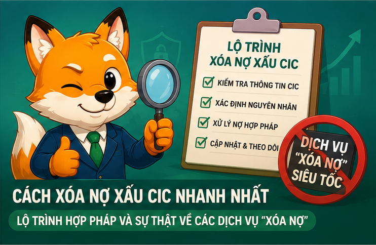 Cách xóa nợ xấu CIC nhanh nhất 2026: Lộ trình hợp pháp và sự thật về các dịch vụ 'xóa nợ'