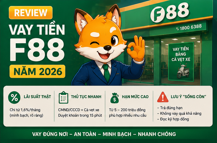 Review Vay Tiền F88 Năm 2026: Lãi Suất Thật, Thủ Tục Và Những Lưu Ý 'Sống Còn'