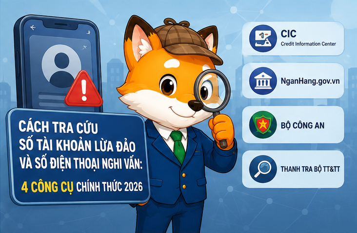 Cách tra cứu số tài khoản lừa đảo và số điện thoại nghi vấn: 4 công cụ chính thức 2026